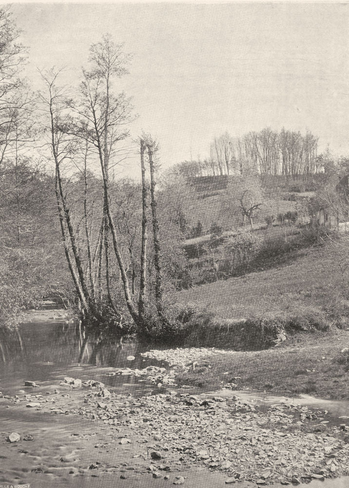 INDRE. Le ruisseau de Gargilesse 1905 old antique vintage print picture
